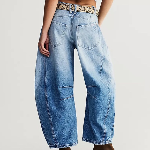 FREE PEOPLE Good Luck Mid-Rise Barrel Jeans! - Picture 6 of 12